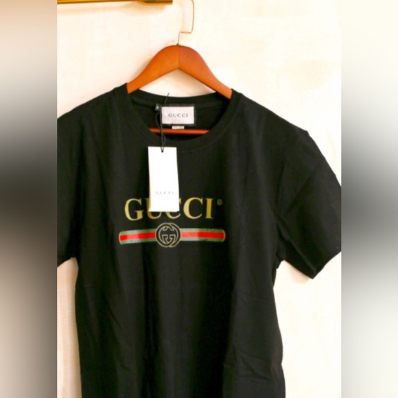 Gucci logo black T shirt